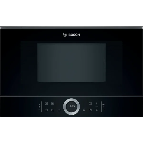 Serie|8 Встраиваемая микроволновая печь черная/нерж сталь