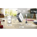 Миксер 850 ватт белый/темно-серебристый - миниатюра 3