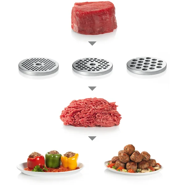 Мясорубка 2200 ватт (нарезка кубиками, овощерезка, насадки для колбас) - изображение 12