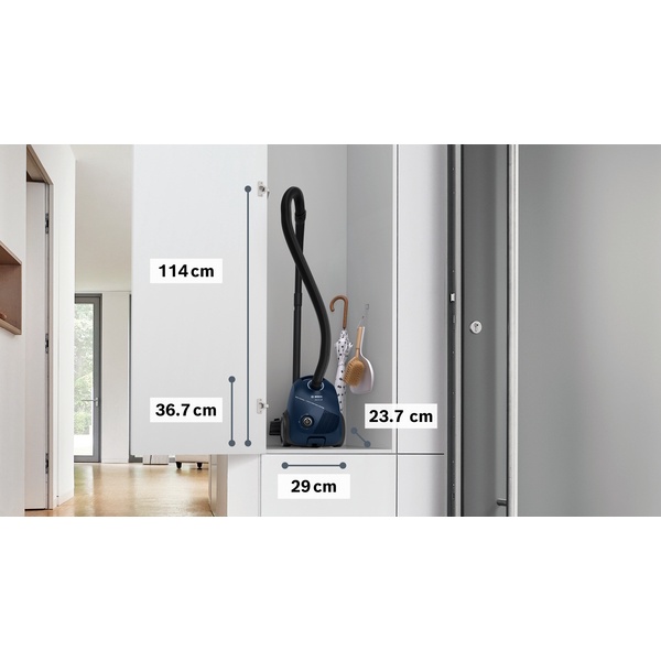 Serie|2 Пылесос с мешком компрессорный двигатель 600 ватт синий - изображение 21