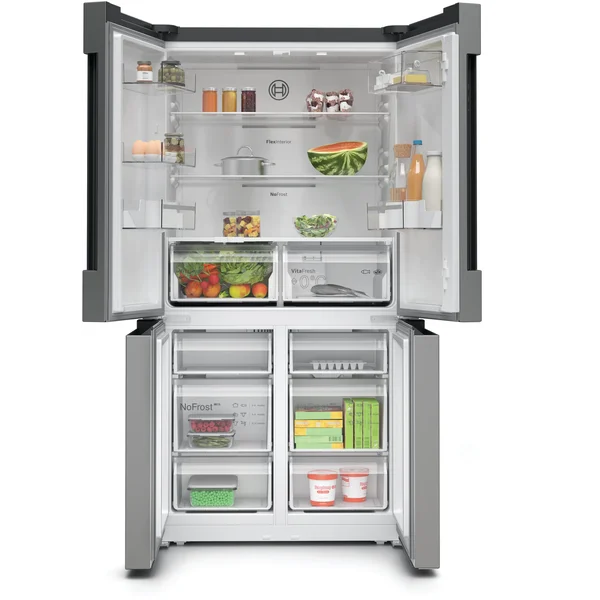 Serie|4 Отдельностоящий холодильник с нижними морозильными камерами 4-дверный 183*90,5*73 см нерж сталь