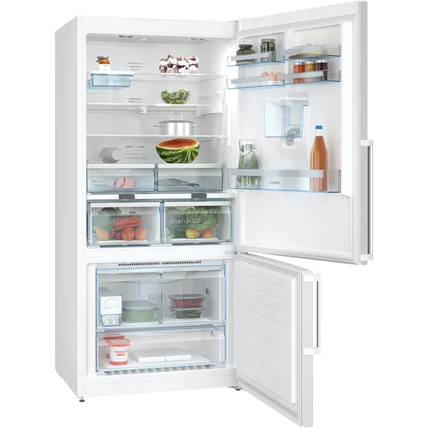 Serie|6 Отдельностоящий холодильник с нижней морозильной камерой с диспенсером для воды 186*86*80 см белый 