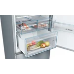 Serie|4 Отдельностоящий холодильник с морозильной камерой 203*60*66 см нерж сталь - миниатюра 5