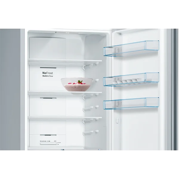 Serie|4 Отдельностоящий холодильник с морозильной камерой 203*60*66 см нерж сталь - изображение 4