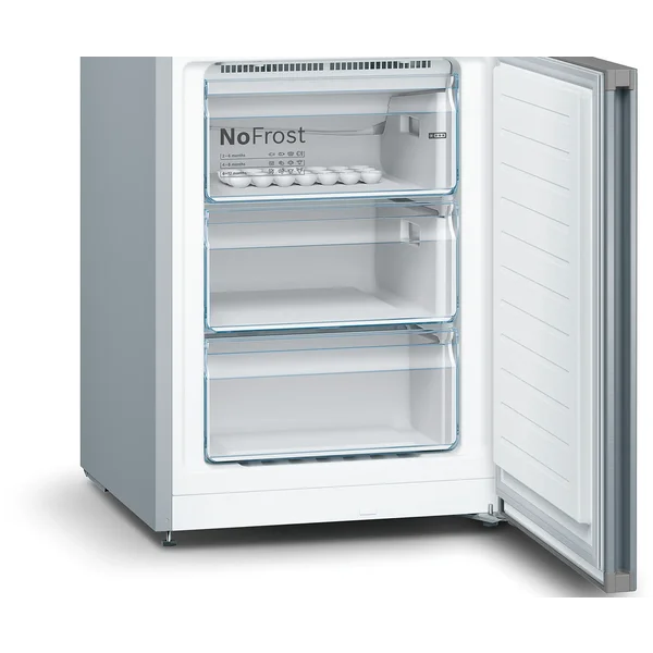 Serie|4 Отдельностоящий холодильник с морозильной камерой 203*60*66 см нерж сталь - изображение 6