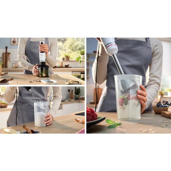 Погружной блендер 800 ватт (+измельчитель, венчик, стакан) белый - изображение 6
