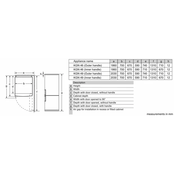 Serie|6 Отдельностоящий холодильник с морозильной камерой 203*70*67 см черное стекло - изображение 7