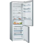 Serie|4 Отдельностоящий холодильник с морозильной камерой 203*70*67 см серебристый - миниатюра 2