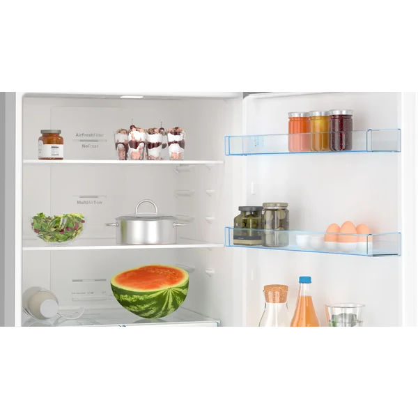 Serie|4 Отдельностоящий холодильник с морозильной камерой 186*70*80 см серебристый  - изображение 3