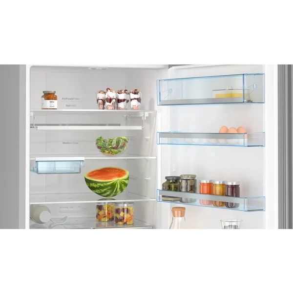 Serie|6 Отдельностоящий холодильник с морозильной камерой 193*70*80 см белое стекло - изображение 4