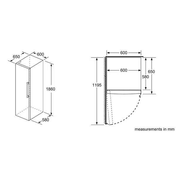 Serie|6 Отдельностоящий холодильник 186*60*65 см нерж сталь - изображение 6