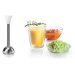 Погружной блендер 600 ватт (+насадка для пюре, измельчитель, венчик, стакан) - миниатюра 3