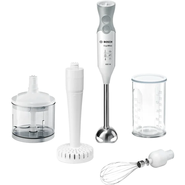 Погружной блендер 600 ватт (+насадка для пюре, измельчитель, венчик, стакан)