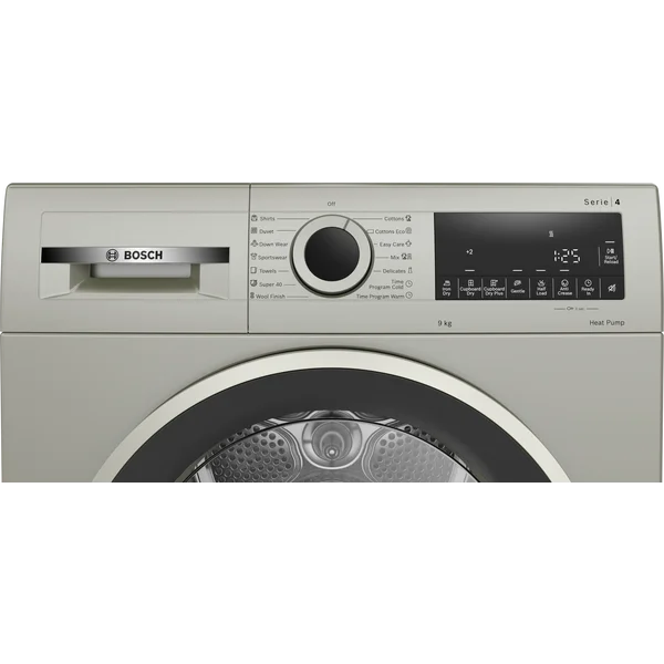 Serie|4 Сушильный барабан с тепловым насосом серебристый 9 кг