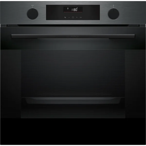 Serie|4 Духовой шкаф с функцией добавленного пара вороненая сталь