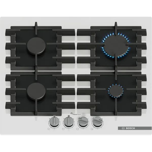 Serie|6 Газовая варочная панель 60 см каленое стекло белое