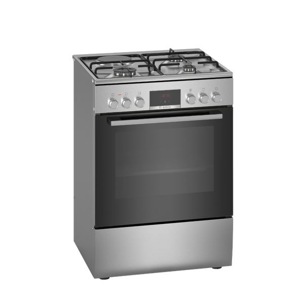 Serie|6 Плита комбинированная нерж сталь 3 газ/1 электроконфорка