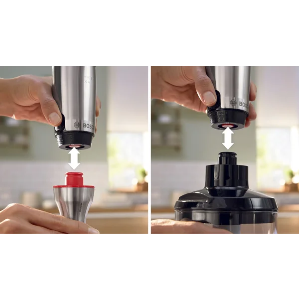 Погружной блендер 1200 ватт (+кубикорезка, насадки для шинковки овощей, измельчитель 0,5л, измельчитель 1,25л, тестомес, венчик, стакан) - изображение 6