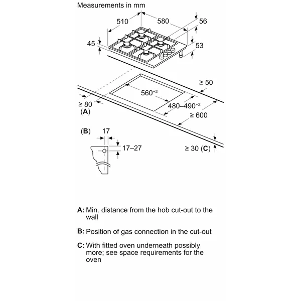 Serie|2 Газовая варочная панель 60 см нерж сталь - изображение 6