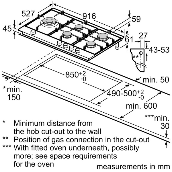 Serie|8 Газовая варочная панель 90 см стеклокерамика - изображение 7