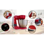 Кухонный комбайн 1000 ватт со встроенными весами и таймером (+овощерезка, блендер) красный - миниатюра 3