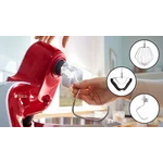 Кухонный комбайн 1000 ватт со встроенными весами и таймером (+овощерезка, блендер) красный - миниатюра 5