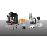 Кухонный комбайн 1000 ватт (+измельчитель, блендер 0,5л, мясорубка, соковыжималка для цитрусовых) серый - миниатюра 7